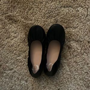 Black slip on flats